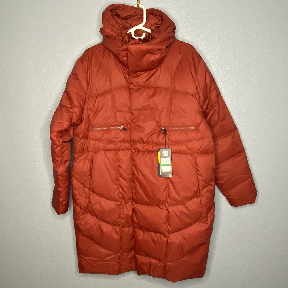 Under Armour Womens Down Parka Coat 600 Fill L Large Water Repellent